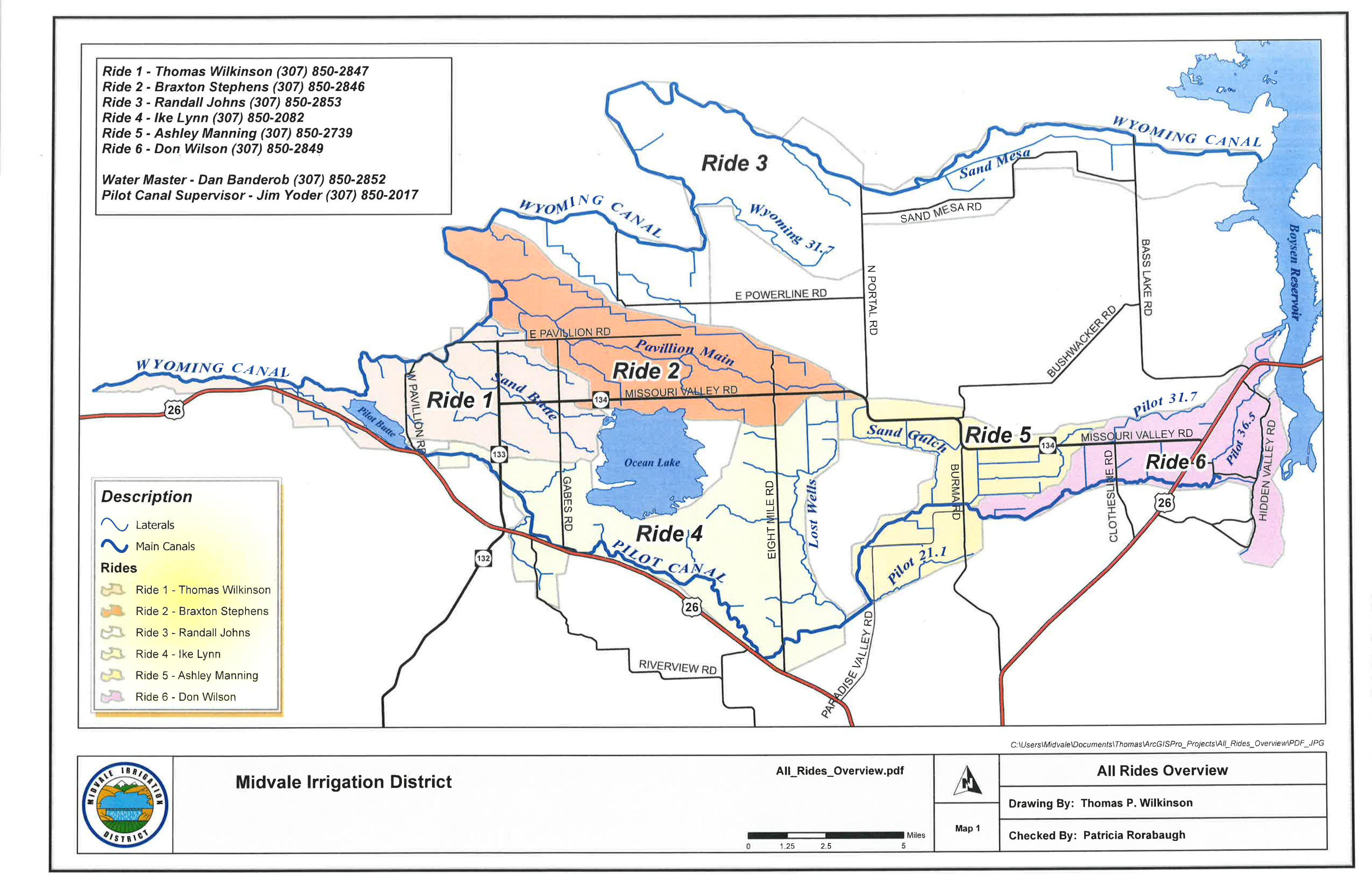 Midvale Irrigation District Rider's Map